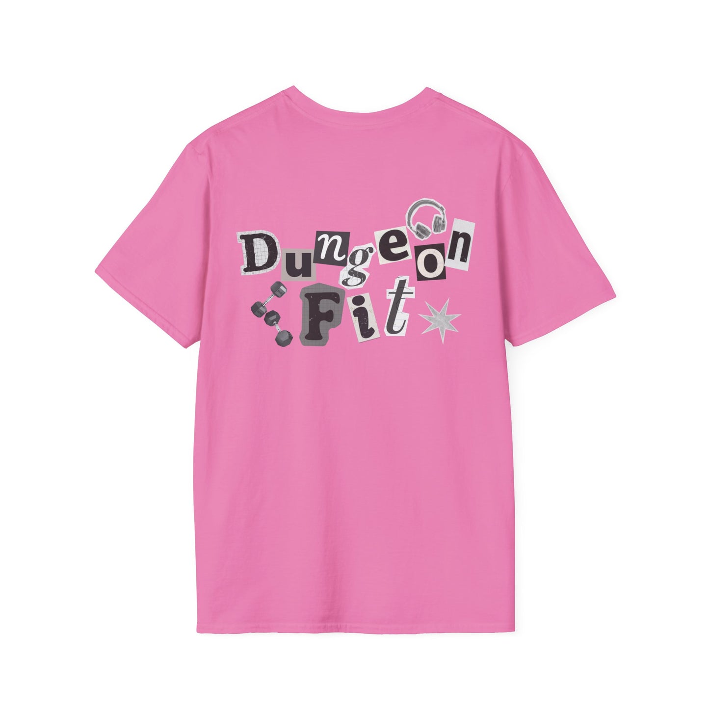 Dungeon Fit Softstyle T-Shirt - Gym Vibes Dumbbells Headphones